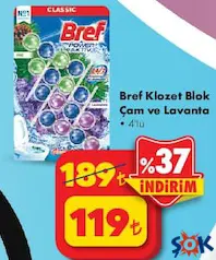BREF KLOZET BLOK ÇAM VE LAVANTA 4'LÜ BREF KLOZET BLOK ÇAM VE LAVANTA 4'LÜ